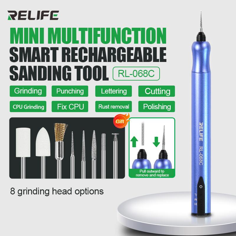 RELIFE RL-068C Speed Adjustable Electric Grinding Pen Multifunction Smart Rechargeable Sanding Tool For Mobile Phone Repair 0