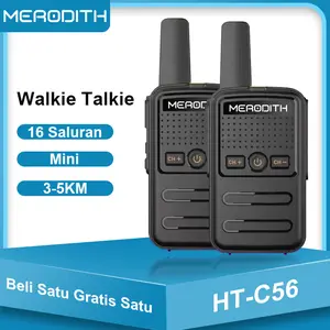 (COD) ht 2pcs C56 MERODITH Walkie Talkie ht murah jarak jauh loreng Handy talkie ht wlan 2 unit UHF walky talky