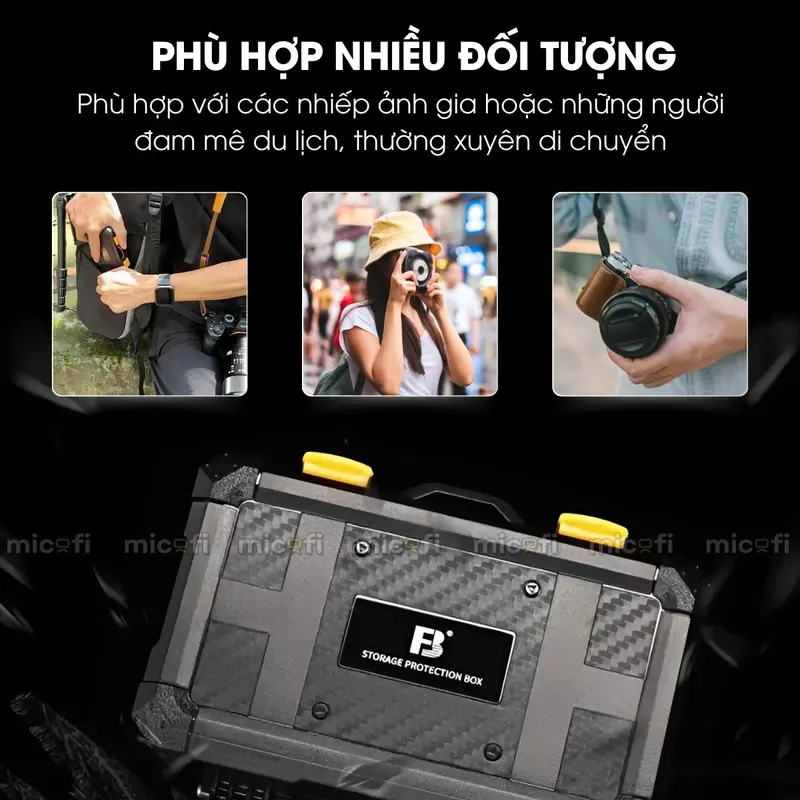 Hộp Đựng Phụ Kiện Máy Ảnh Micofi, Hộp Đựng Thẻ Nhớ, Bao Túi Để Cắm Bảo Vệ Pin SD Máy Ảnh Chống Va Đập 6