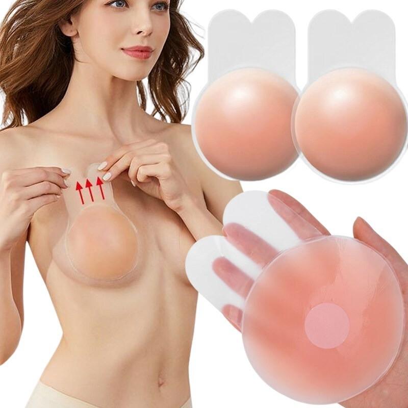 Product Introduction of Self Adhesive Silicone Nipple Cover / Reusable Breast Petals Lift Invisible Pasties Bra /Invisible Nipple Pasties Stickers with Box 50