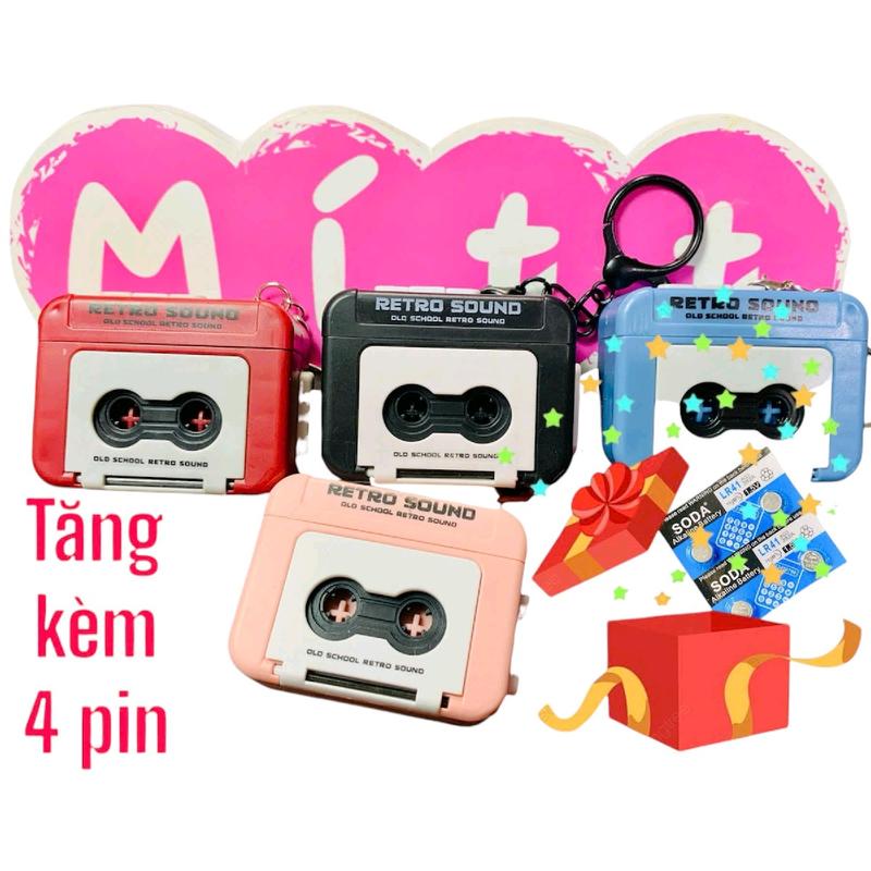  Móc khóa máy ghi âm mini dễ thương  tặng kèm thêm 4 viên pin  