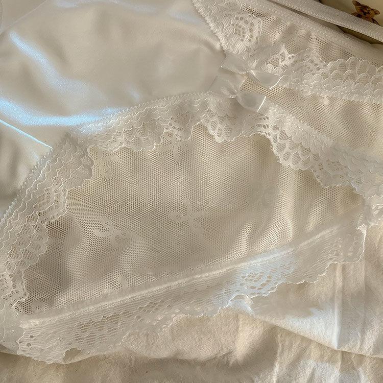 Product Introduction of Lace-edged bow high elastic and comfortable pure cotton crotch underwear 10