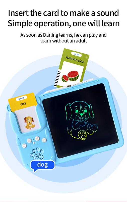 Product Introduction of New Children's Educational Early Learning Machine 8.5-Inch Handwriting Board Digital Camera English Word Pronunciation Learning Machine 11