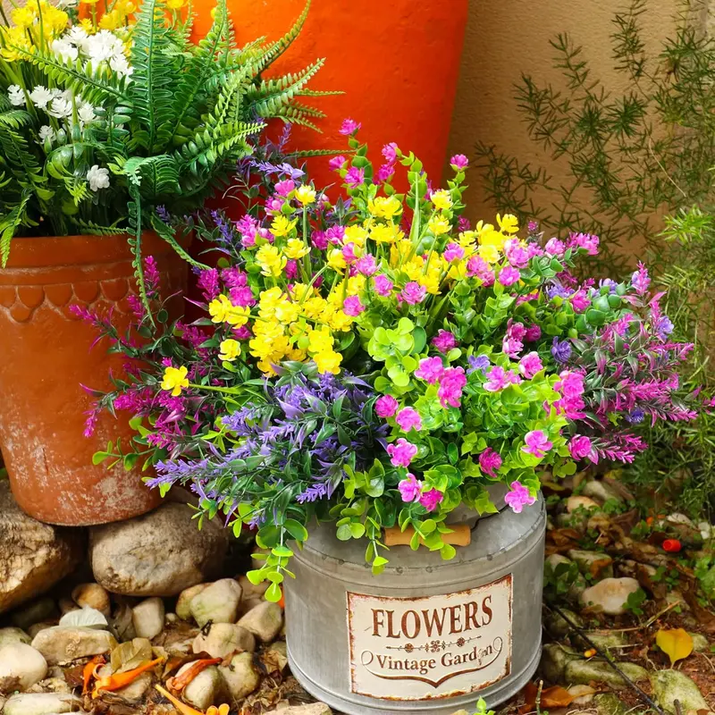 Artificial Fake Flower, Simulated Flower Bouquet for Outdoor Wedding Party Garden Yard, Room Decor, Home Decor, Flower Design, Indoor Plants, Garden Decorations, Decoration Items, Eternal Flowers 2