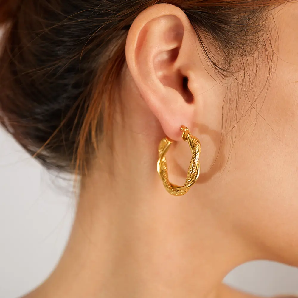Light Luxury Niche Design Stainless Steel Earrings for Women - Basjoo Studio
