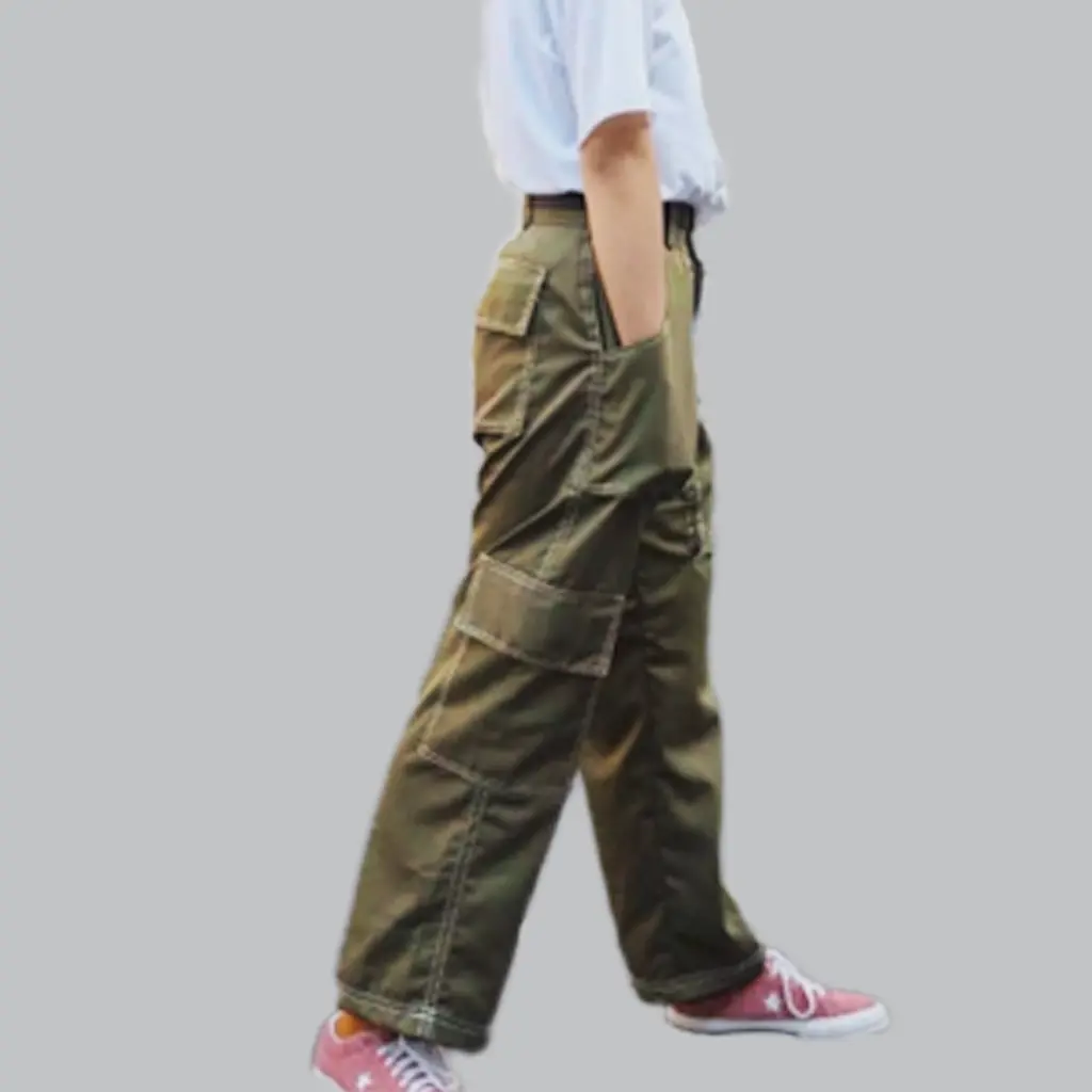 CELANA CARGO LIST PANTS UNISEX PRIA WANITA UKURAN S - 4XL ( JUMBO ) Kantong Panjang Karet Casual Tebal Baggy Polos