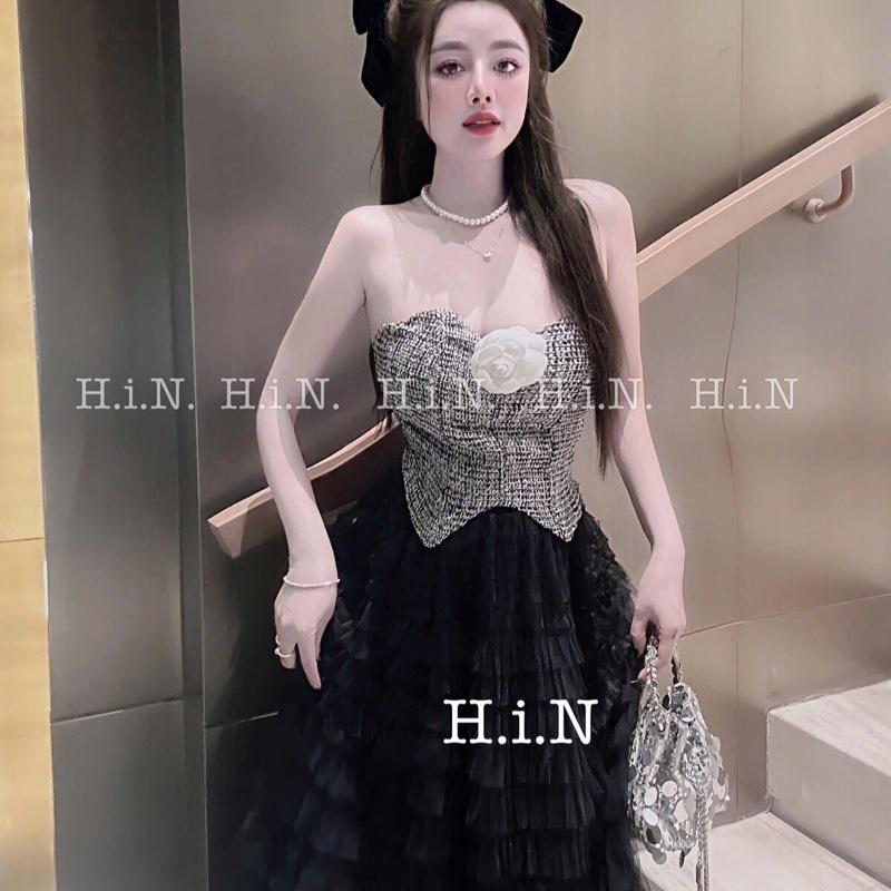 Set cv lưới dài áo quây dạ đính hoa  sm 4