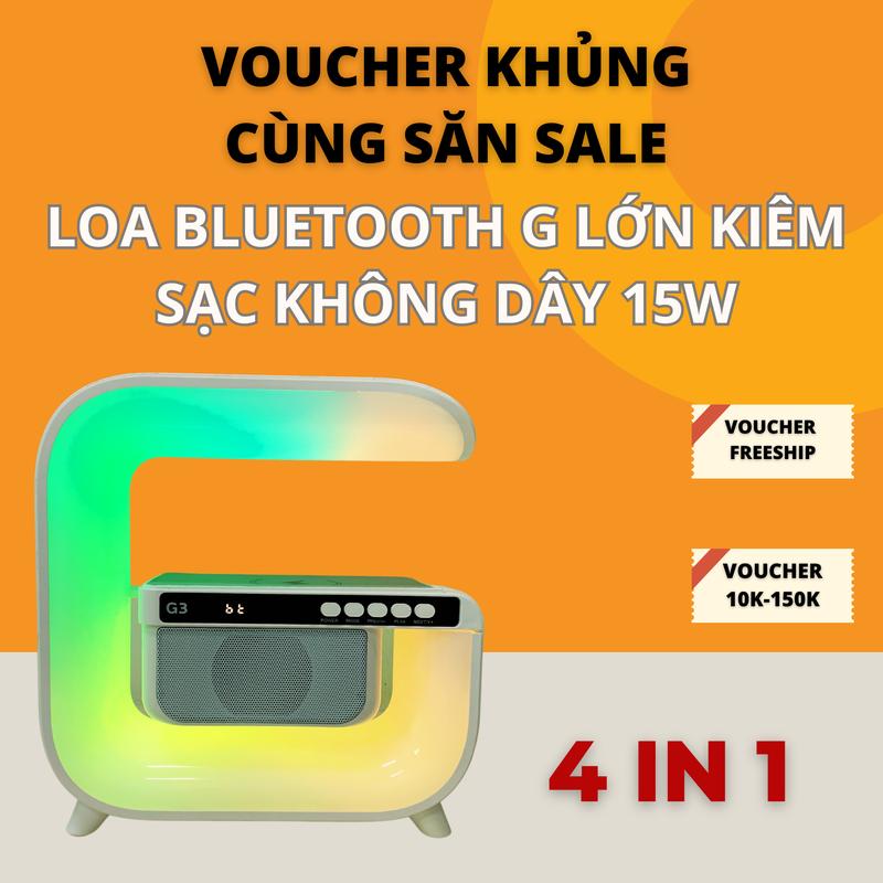 Product Introduction of Loa Bluetooth G Lớn Phiên Bản Mới Nhất, Kiêm Sạc Nhanh Không Dây 15W, Led RGB, Đồng Hồ Hiển Thị, Nghe Nhạc Cực Hay Củ Loa 0