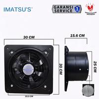 Gambar IMATSU'S Exhaust Fan 10 Inch 220V 2 Speed Butterfly Damper Kipas Ventilasi Dinding Ducting Dapur Toilet dari CKE Fan Official Kota Administrasi Jakarta Barat 2 Tokopedia