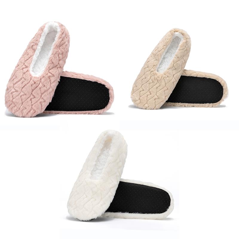 Product Introduction of Women's Warm Floor Socks Fall Winter Home Non Slip Plush Soft Comfortable Thicken Solid Colour Ladies Indoor Slippers Socks 20