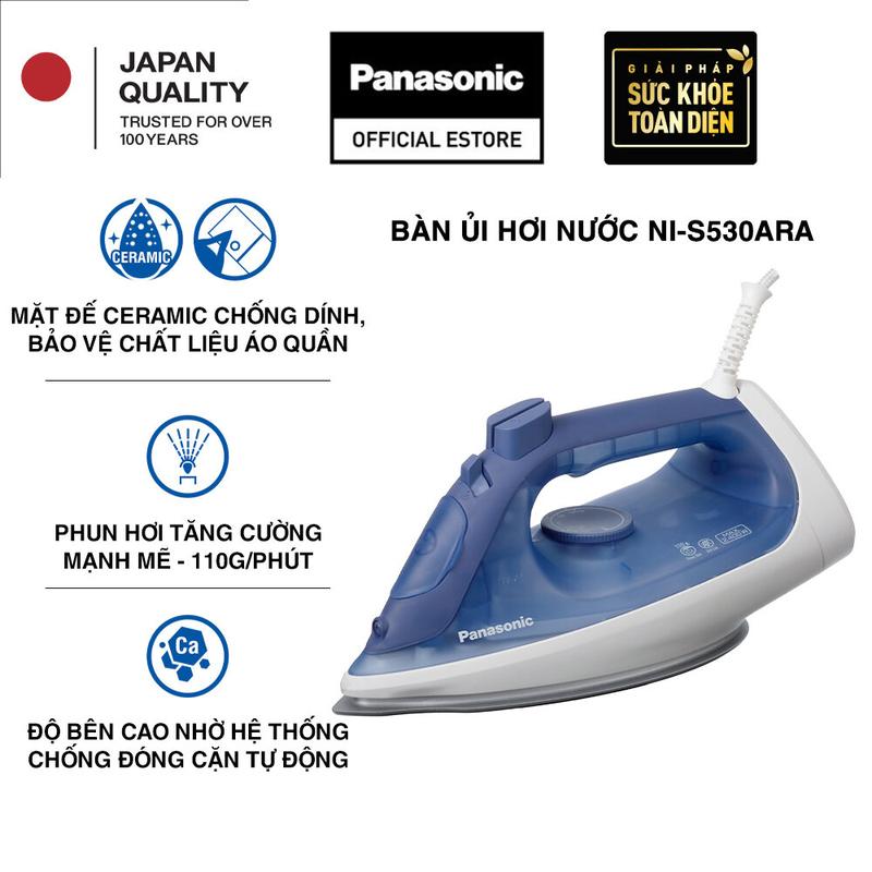 Bàn ủi hơi nước Panasonic NI-S530VRA - Công suất khỏe - Hơi phun mạnh mẽ - Chống đóng cặn - Hàng chính hãng