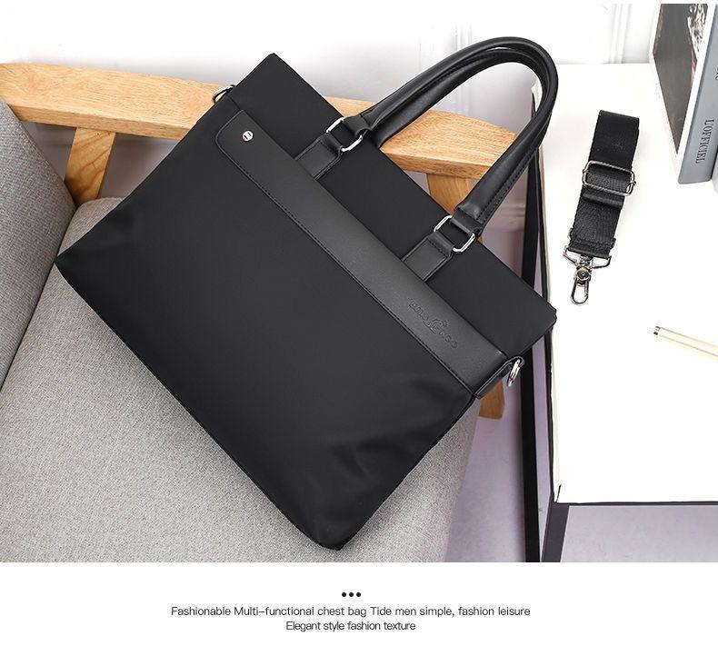 Product Introduction of Handbag Men's Business Casual Oxford Cloth Bag Men's Briefcase Nylon Canvas Men's Bag Shoulder Bag Computer Bag New 5