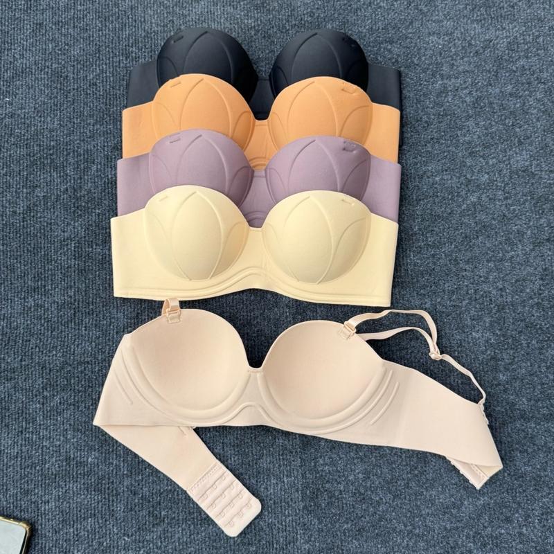 Combo 3 áo lót cúp ngang vân sen đệm nhẹ không gọng cho nữ - Bra, Cup, Women 3