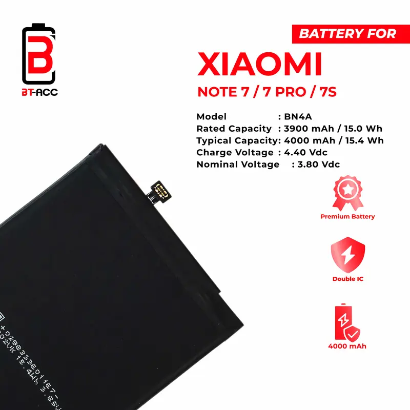 BT-ACC BN4A Battery Baterai Battre For Xiaomi Redmi Note 7 / Note 7 Pro / 7S 1