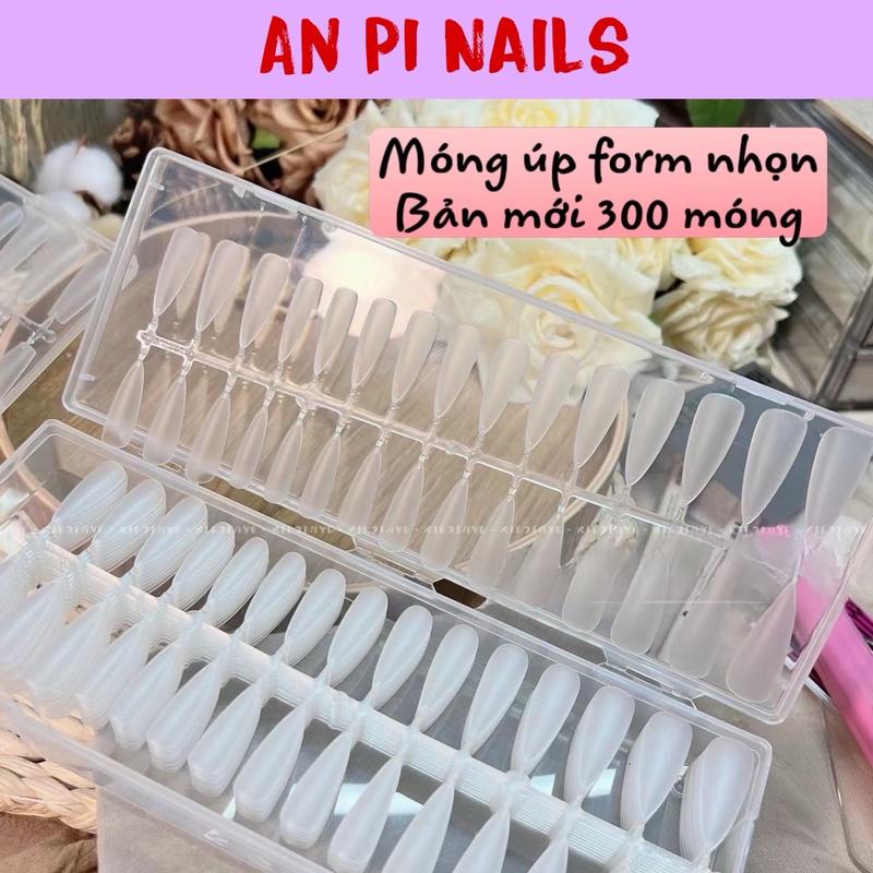 Úp form hạt gạo, thang, nhọn, vuông nhám sẵn, bản mới hộp 300 móng, An Pi Nails