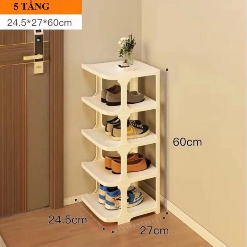 Kệ để giày Giá để giày 5 tầng kiểu mới đa năng thông minh chất liệu nhựa