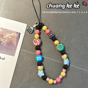 Rantai Telefon Mudah Alih, Rekaan Donat Coklat, Comel dan Manis, Tali Penyangkut Sarung Telefon Berbentuk Donat, Loket Kamera CCD, Manik Buatan Tangan, Tali Anti-Hilang, Sesuai untuk Sarung Fon Telinga dan Hiasan Gantung Beg, Hadiah Wanita Baharu