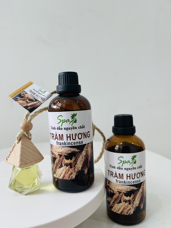 Tinh Dầu Trầm Hương Thiên Nhiên SPA Tặng vỏ lọ treo xe