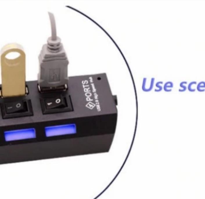 Product Introduction of USB hub 4 port output on off sakelar USB 2.0 1
