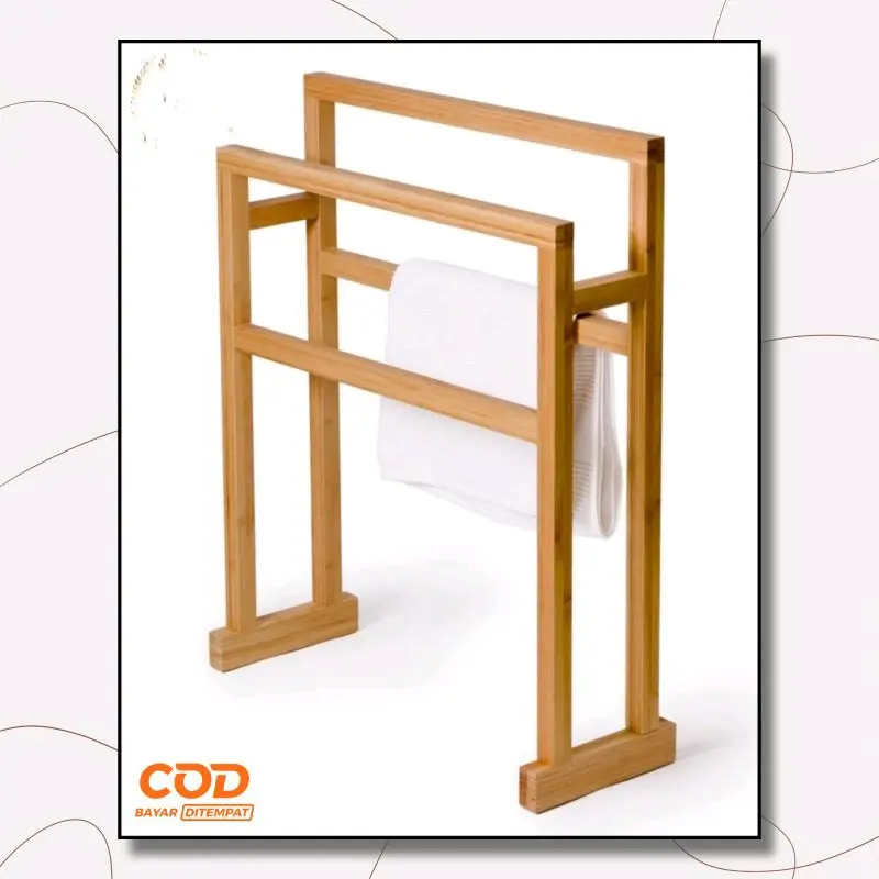 Rak Handuk Susun Aesthetic Tempat Handuk kayu Murah Anak eksek 4 0
