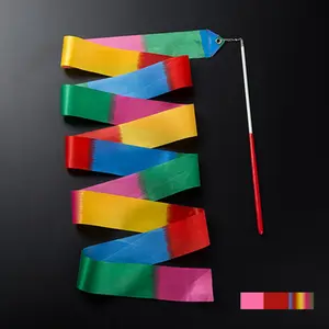 Tongkat pita Glitter BerkeditipTari Balet Ballet Senam Ritmik Gymnastic 2 M