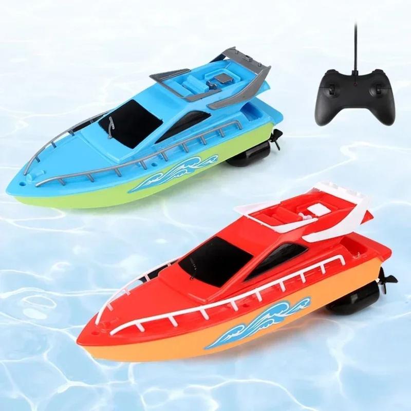 Product Introduction of Kids Toy High Speed Remote Control Speedboat Waterproof Water Play Electronic Boat Plsatic Wireless RC Boat Outdoor Toys 12