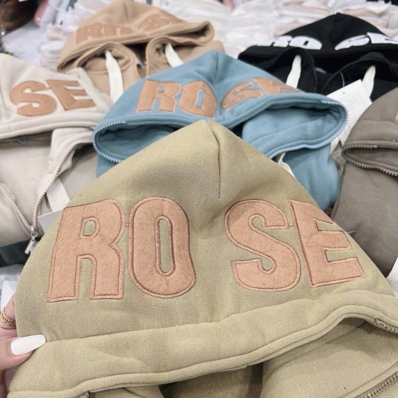 Áo khoác Nỉ Dày Dặn Thêu Rose Form Lửng Nữ - Freesize 40-65kg - Women Top 5