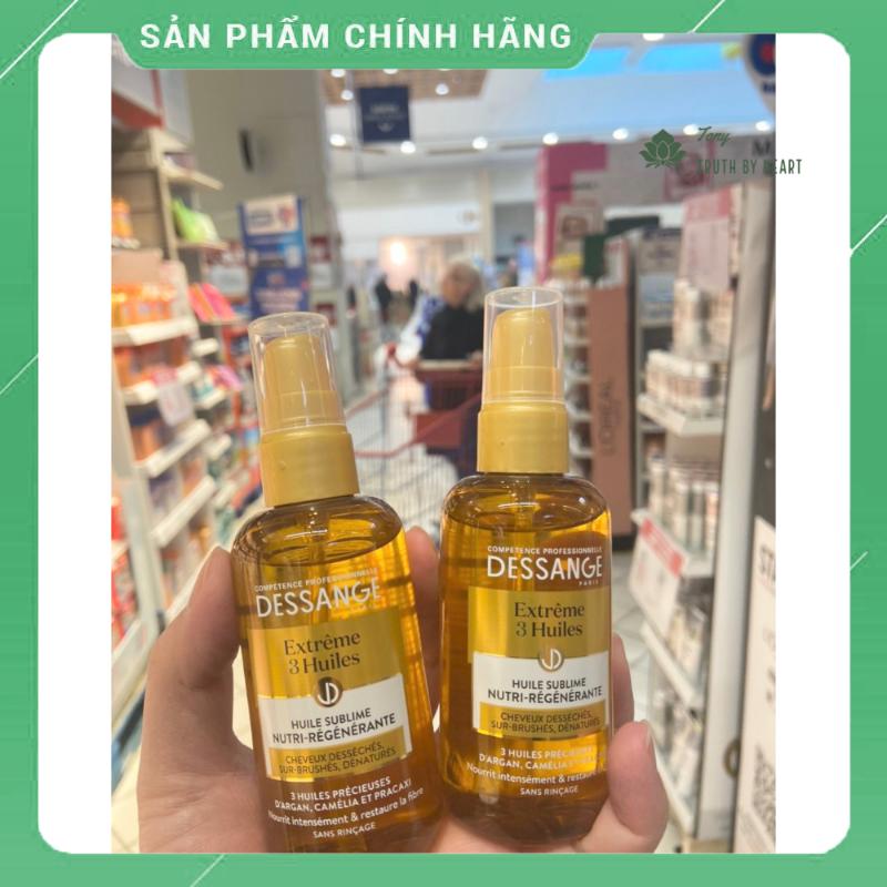 Tinh dầu dưỡng tóc Dessange Extreme 3 Huiles của Pháp, giúp dưỡng, phục hồi