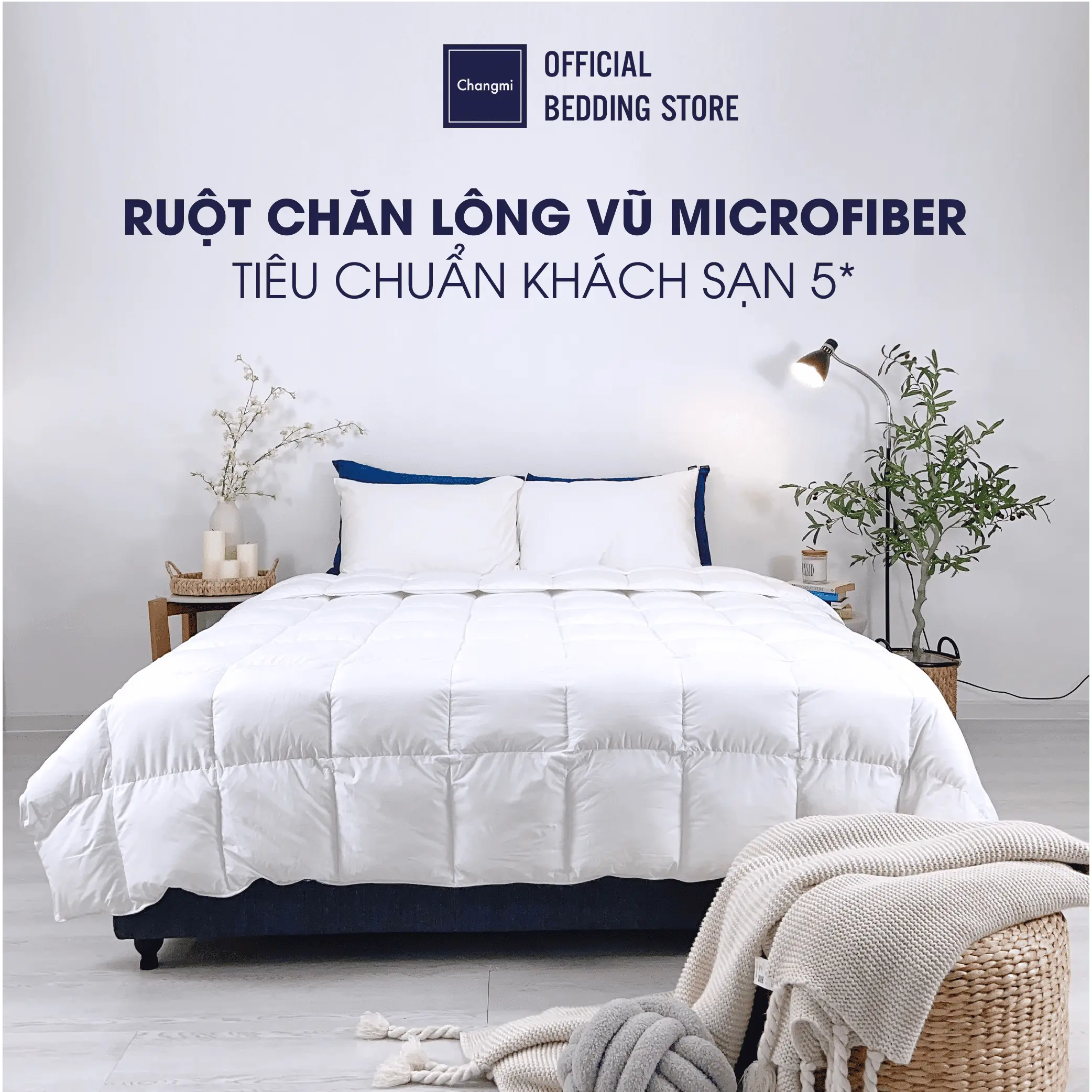 Changmi Bedding Ruột chăn lông vũ nhân tạo Microfiber cực êm, giữ nhiệt tốt. Tiêu chuẩn khách sạn 5 sao duvet