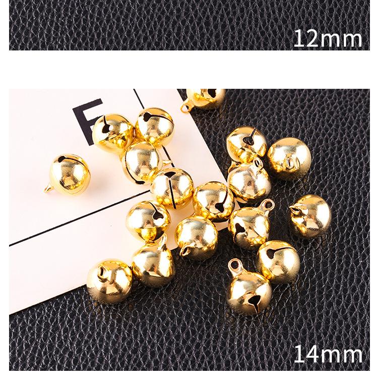 Product Introduction of Gold Silver Copper Bells DIY Pet Bell Bracelet Anklet Necklace Bracelet Pendant Ring Bell Retro Small Bell Ornament Blooming Medium Charm Keyring Elegant Mirror Keyring Charm Elegant Christmas Keyring Charm gold  frame amulet  thai tufts tufts 13