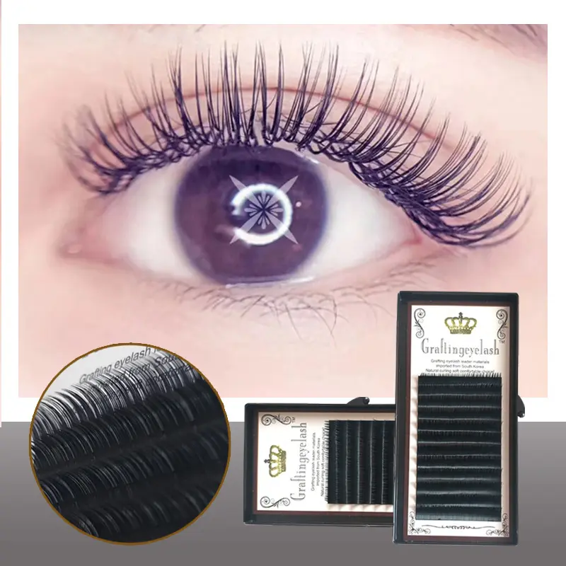 READY STOCK -JOHOR Korea (C-Curl, 0.05mm & 0.07mm) Graftingeyelash 12D Single Eyelashes Extension planting false eyelashes,salon teacher used for grafting on client False Eyelashes