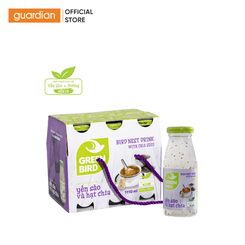 Nước Uống Bổ Dưỡng Yến Sào Và Hạt Chia 185Ml X 6 Chai 2