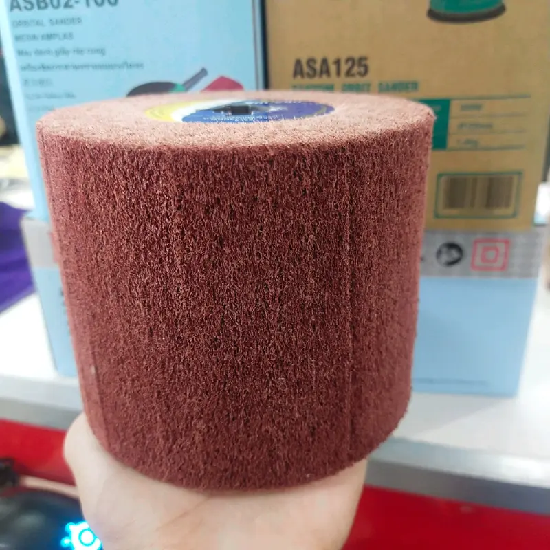Quả lô đánh xước,đánh bóng bề mặt inox (độ sơ#80)màu nâu đỏ 0