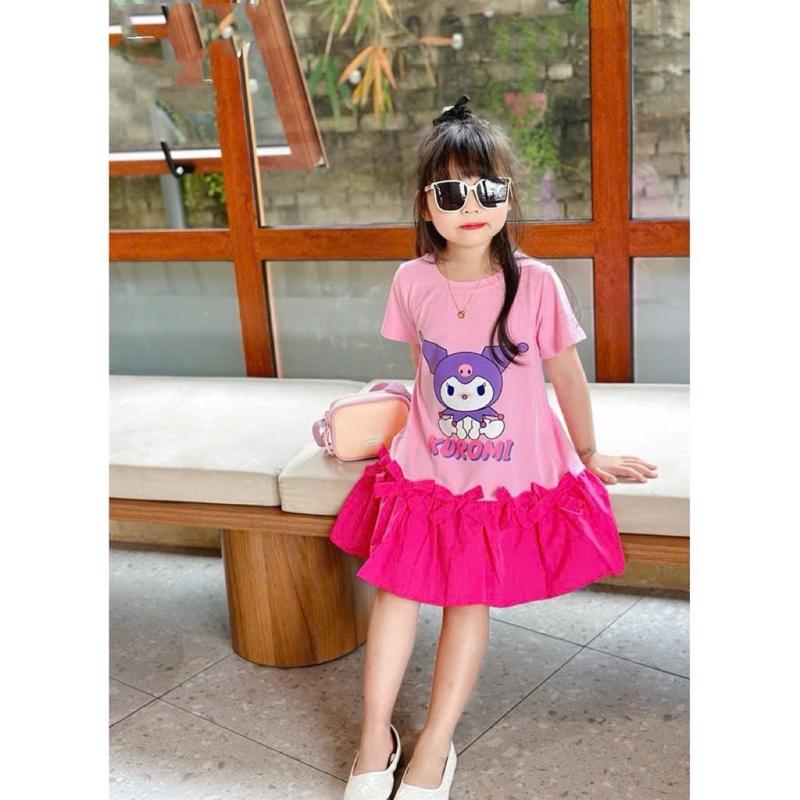Váy nơ xòe kuromi phối 2 màu 3