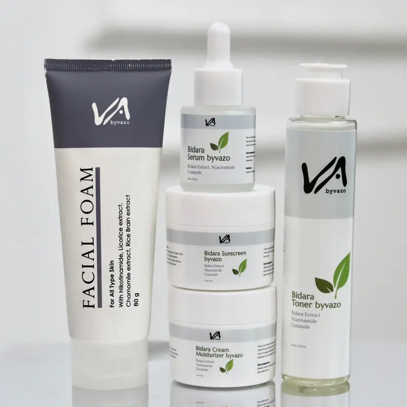 Paket Wajah byvazo: Facial Foam - Toner - Moisturizer - Sunscreen - Night Serum 0