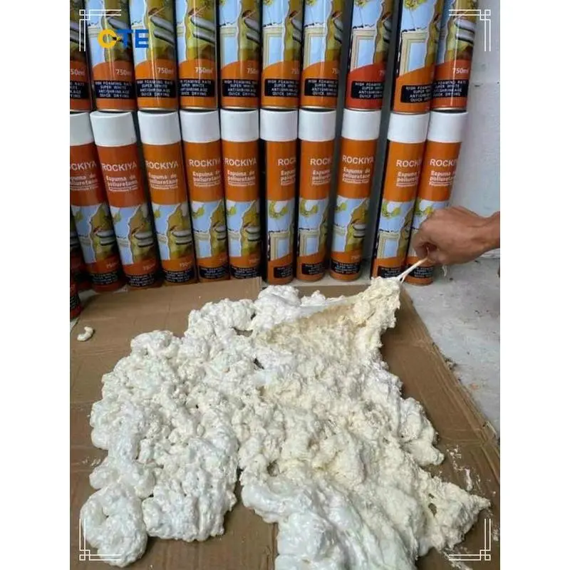 [ Tặng Kèm Vòi] COMBO 2Keo bọt nở 750ml bình xịt bọt nở Rockiya tỷ lệ tạo bọt cao,siêu trắng,nhanh khô