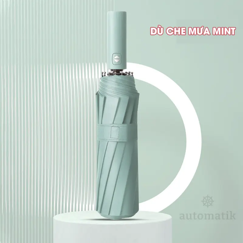 [N] Dù Che Mưa Nắng Gấp Gọn Tự Động Automatik Mini Cute 24 Nan Loại Lớn Ngoài Trời 2 Người Tự Bung Chống Lật Gió Cản 99% UV Ô 6