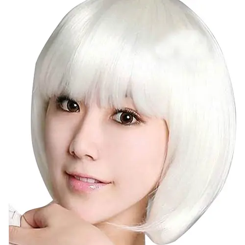 Tóc Giả Thời Trang Cho Nữ, Tóc Ngắn Thẳng, Đầy Đủ, Cosplay, Tiệc Tùng, Bob, Buổi Tối 6