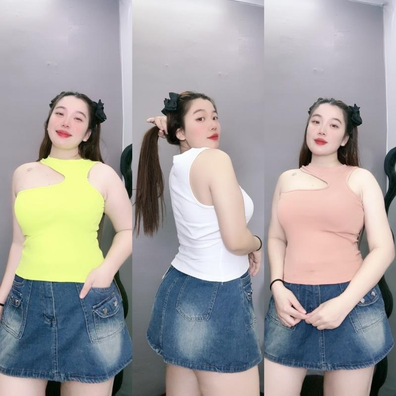 Áo thun bigsize , áo sát nách kiểu vải thun borip cao cấp dành cho nữ beo mã a64