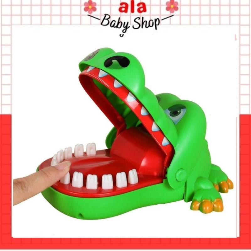 Đồ chơi khám răng cá sấu cắn tay loại to cho bé