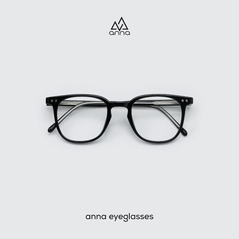 Gọng kính mắt chính hãng ANNA thiết kế dáng vuông kết hợp kim loại và nhựa 400NA038