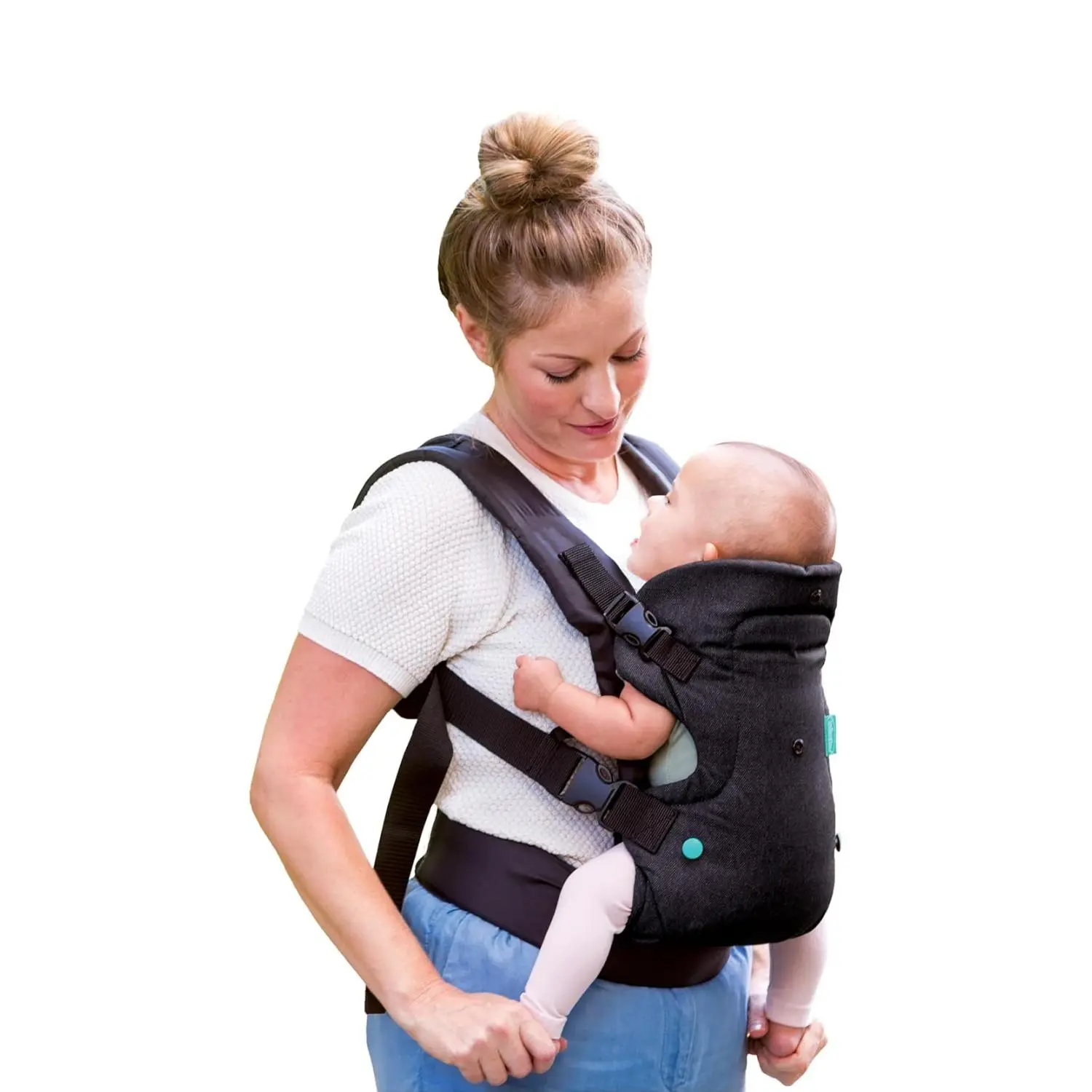 4 in 1 Baby Carrier, Hands-free Baby Wrap Carrier, Convertible Face-in or Face-Out or Front or Back Carrier, Ergonomic Baby Carrier for Travel