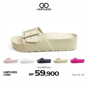 Sandal Selop Cewek LUNA Eva Sendal Slip On Wanita Terbaru 2026 Kekinian - Size 36 - 40 Sandal Perempuan Rumah Empuk
