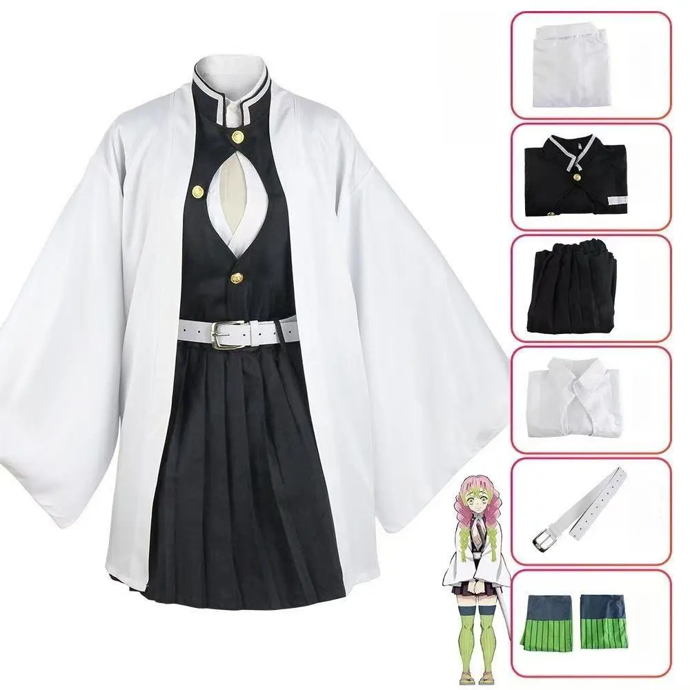 Trang phục cosplay, Chủ đề Thanh Gươm Diệt Quỷ, Bộ đầy đủ Kanroji Mitsuri, Thích hợp cho trẻ em và người lớn, Lý Tưởng cho Halloween, Trang phục hóa trang
