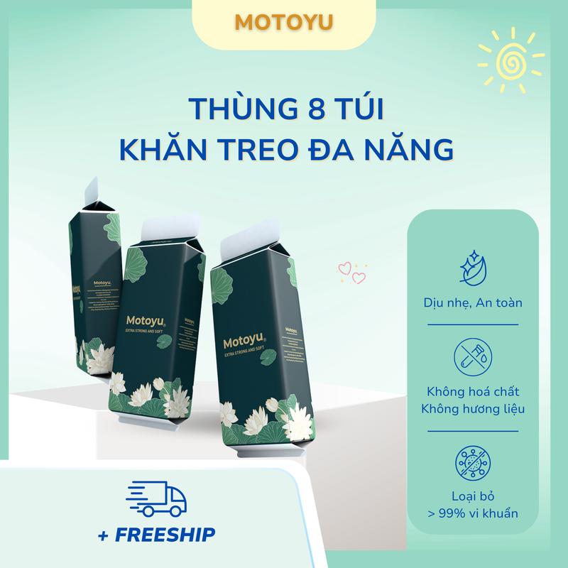 [MOTOYU] Thùng 8 GÓI  Khăn Giấy Ăn Giấy Treo Tường Đa Năng 4 Lớp Mềm Mịn, Siêu Dai, Thấm Hút Tốt, Tiện Lợi, An Toàn, Không Chất Tẩy Trắng Giấy Vệ Sinh phòng bếp 4 lớp học tập không mùi