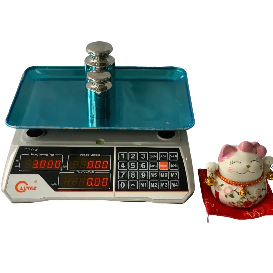 Cân điện tử tính giá 30kg Clever968. Dùng cho siêu thị, Tạp hóa, Cửa hàng bán lẻ, nhà hàng - CÂN ĐIỆN TỬ 247