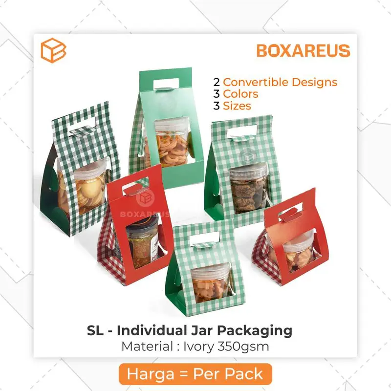 Packaging Kue Kering Box Toples Satuan Tabung Jar Kotak Gagang Tenteng | SL Jar 0