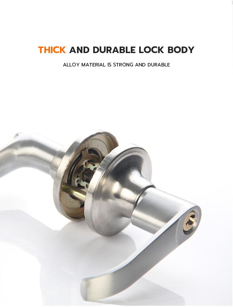 Product Introduction of COD Hardware Doorknob Lever Type aluminium alloy Lockset Door Knob Anti-Corrosion Handle Lock With Keys 15