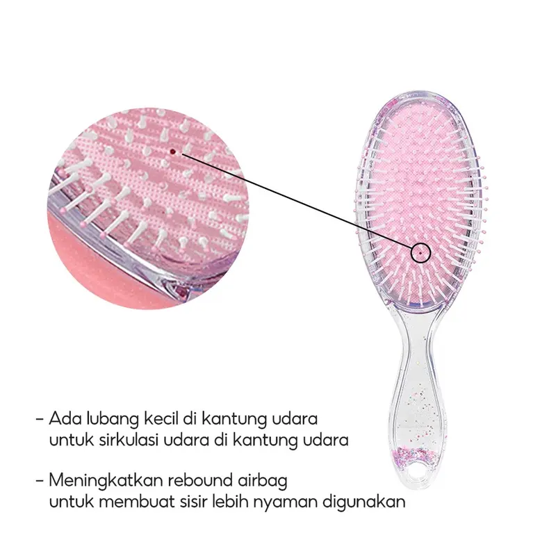 Miniso Official sisir rambut wanita cushion hair brush comb catokan sisir 5