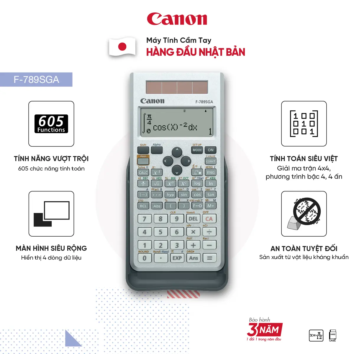 Máy Tính Khoa Học Canon F-789SGA Hàng Đầu Nhật Bản Được Mang Vào Phòng Thi | Tính Năng Vượt Trội Phù Hợp Với Học Sinh | maytinh chinhhang math calculators digital lượng tử